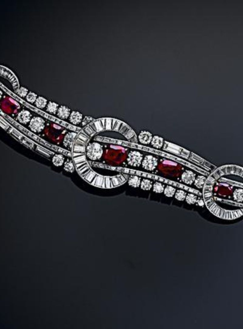 Captivating Elegance: The Natural Burma Ruby & Diamond Bracelet