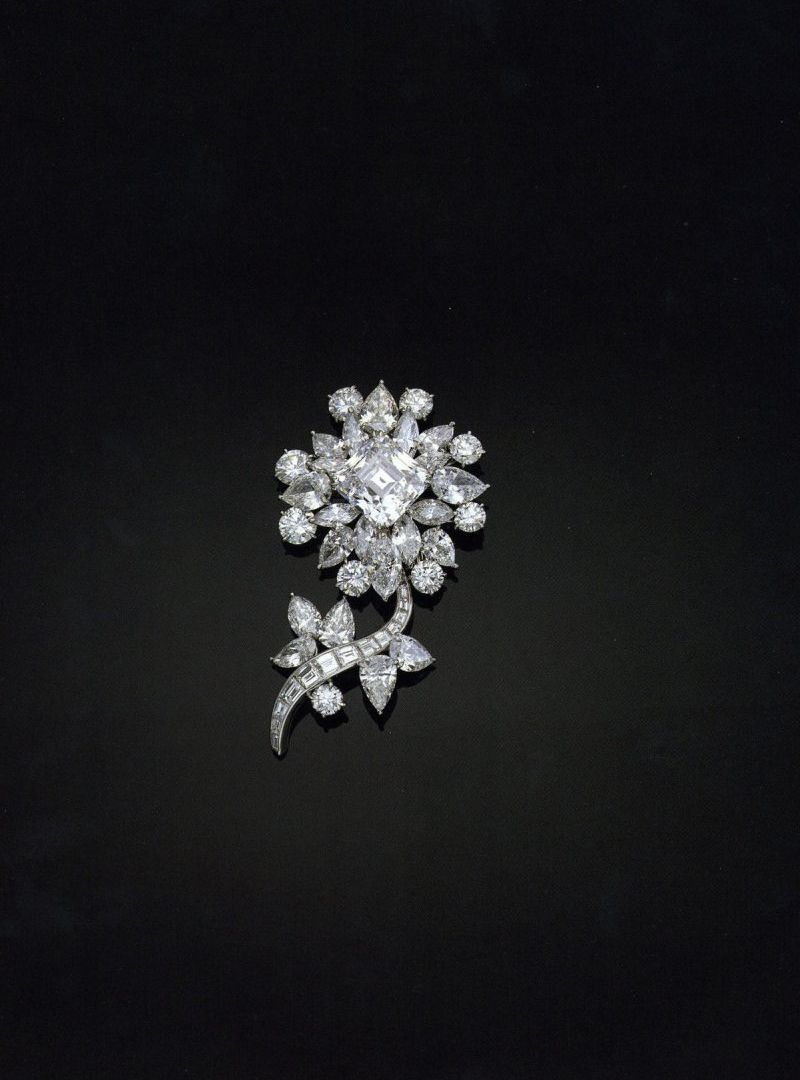 The Ortman Diamond Floral Brooch - A Dazzling Garden of Diamonds - Sold