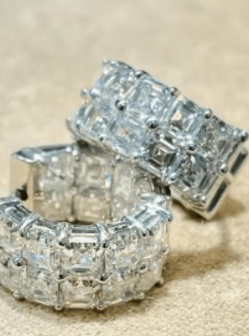 Asscher Cut Diamond Hoop Earrings for a Timeless Look