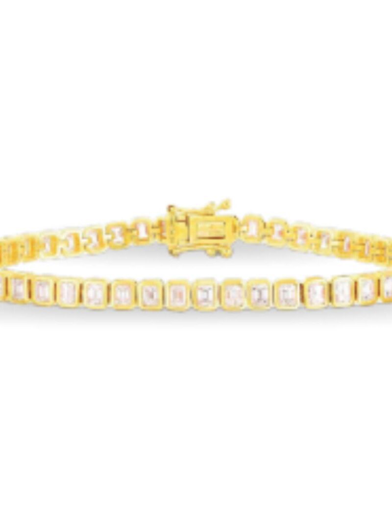 EMERALD CUT BEZEL SET BRACELET