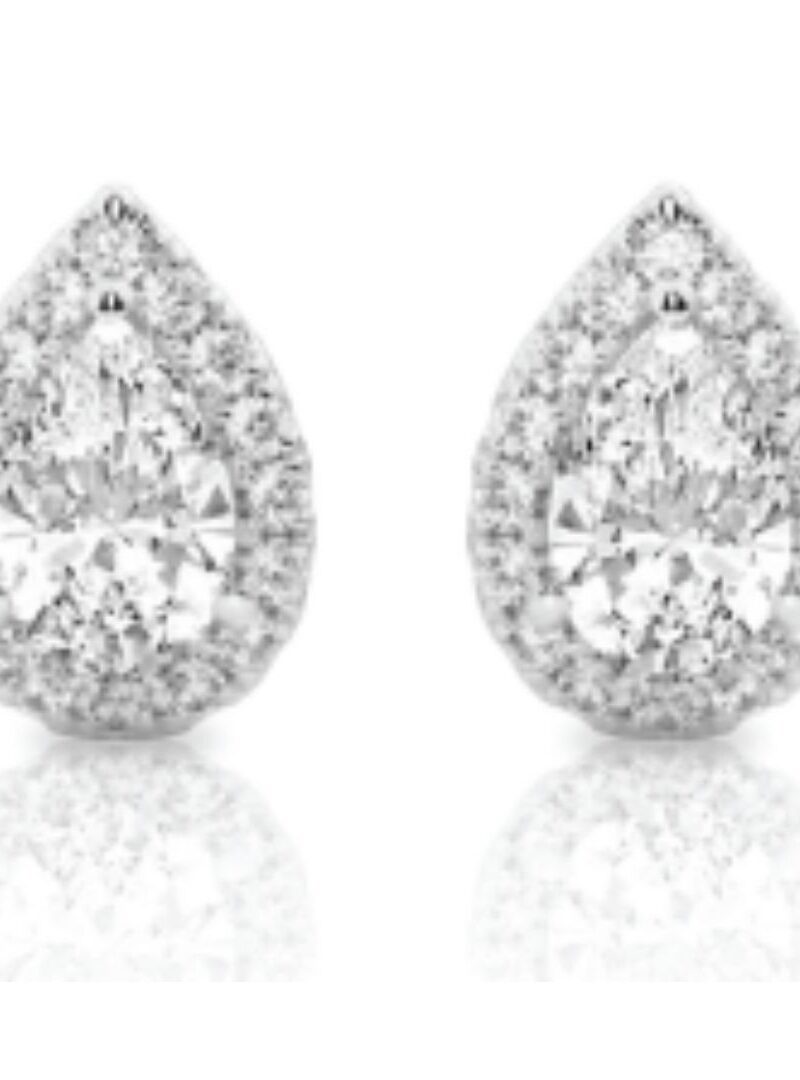 PEAR HALO EARRINGS